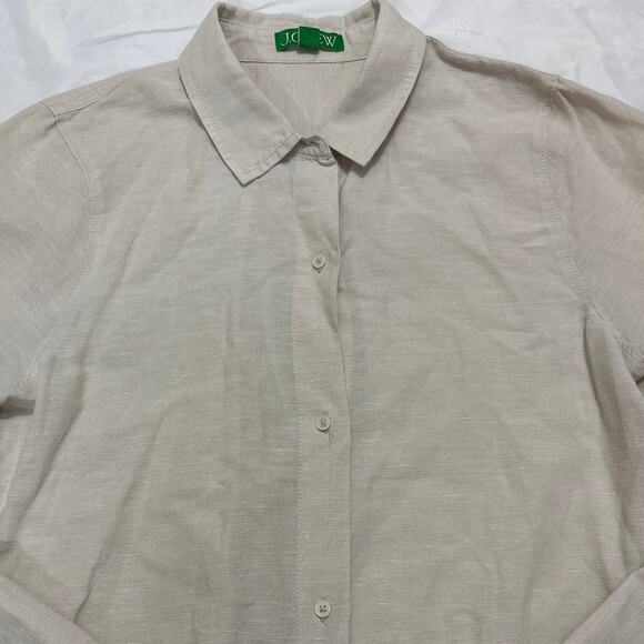 J.Crew Womens Small Classic Fit Beach Shirt Linen Cotton Blend Beachy Summer - Picture 6 of 12